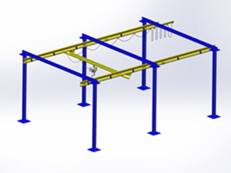 采用(yòng)普通(tōng)軌道(dào)的(de)自(zì)立式起重機(jī)